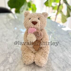 Jellycat Bartholomew Oatus Bear Ice Cream FAO NYC Exclusive Rare HTF NWT